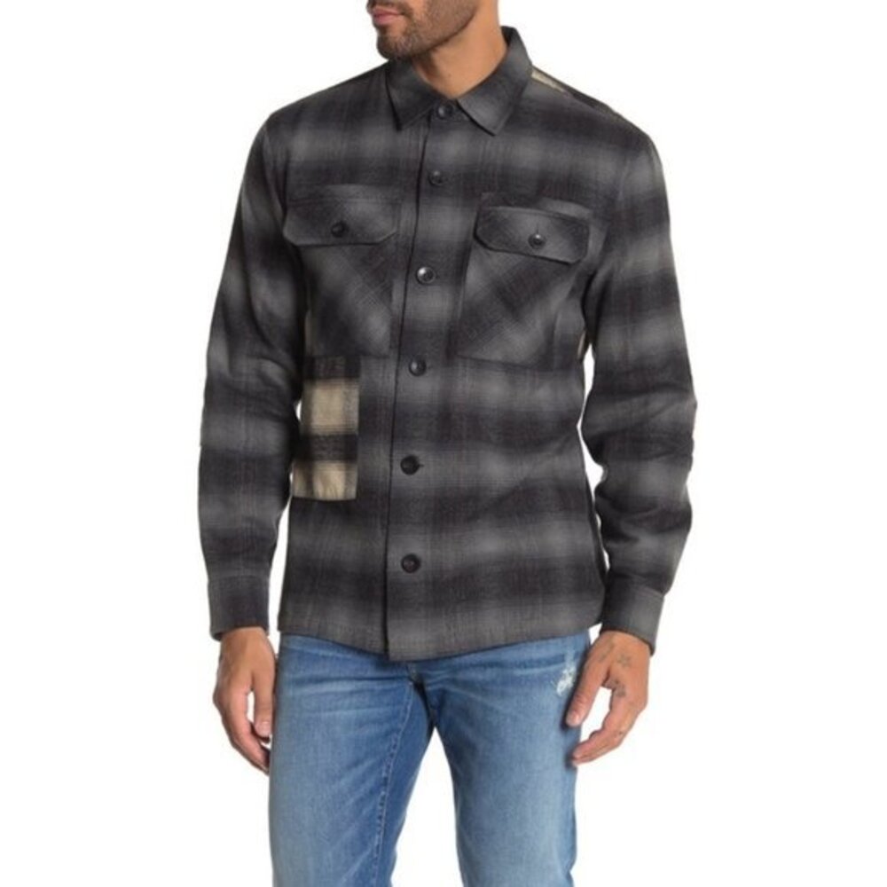 ♡♡ Joe's Jeans Mei Mixed Plaid Trim Fit Flannel Shirt